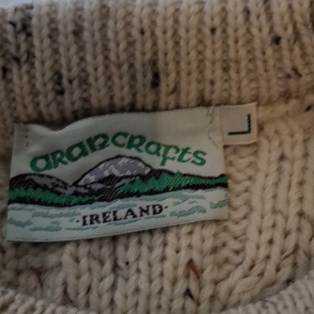 Aran Crafts Speckled Cream Knit Sweater - Picture 2 of 2